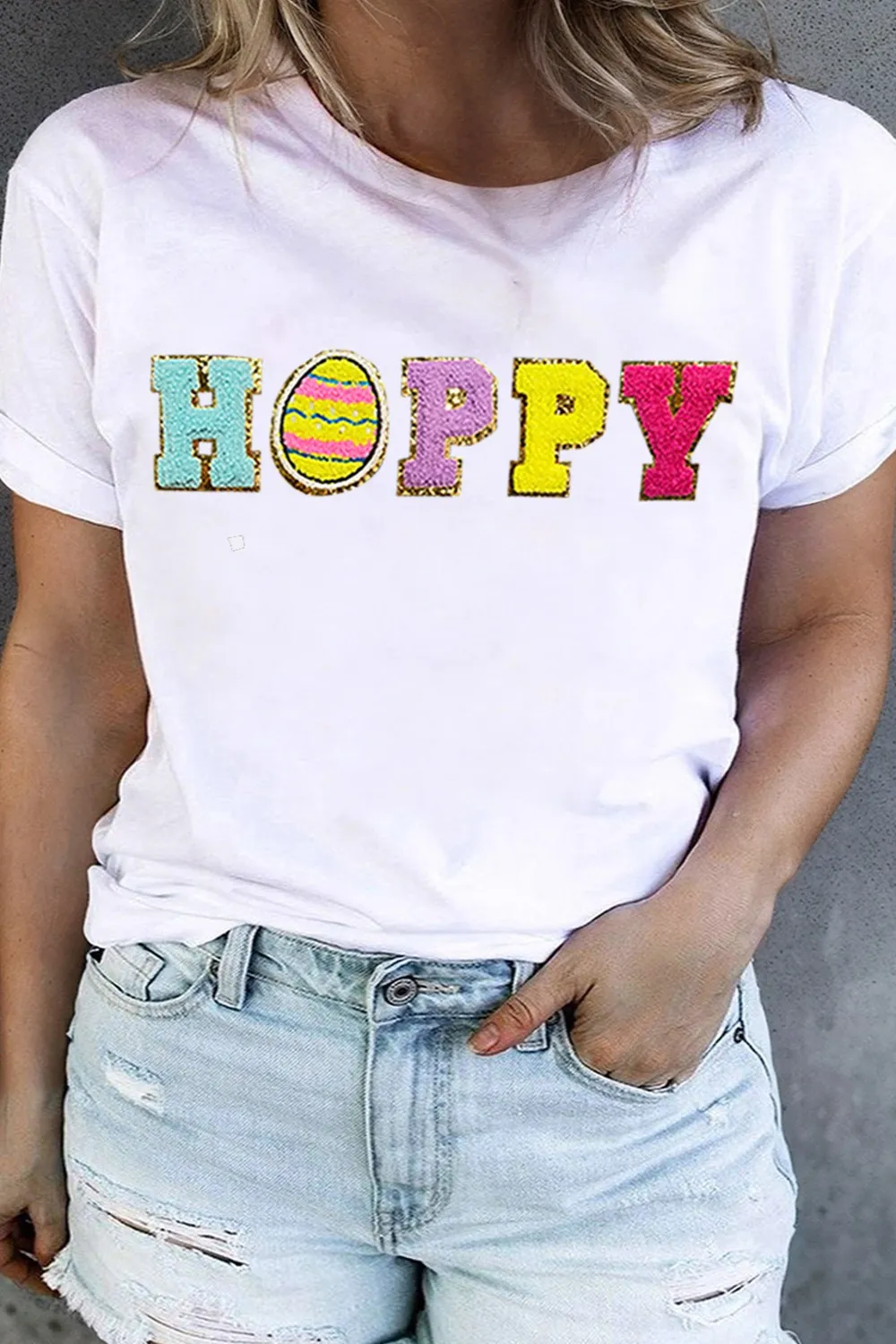 Plus Size Round Neck Short Sleeve T-Shirt, image 2
