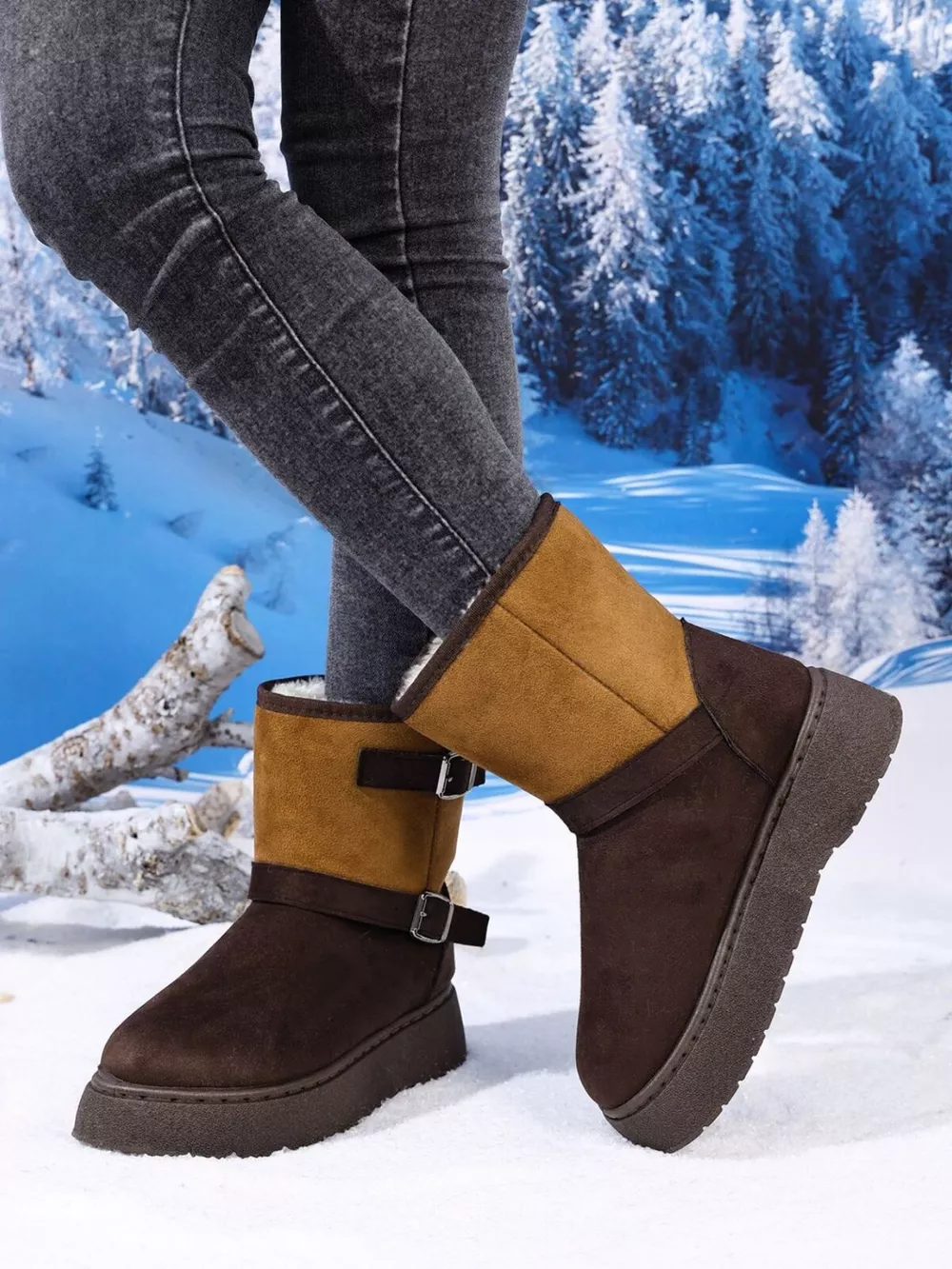 Round Toe Platform Boots, image 6