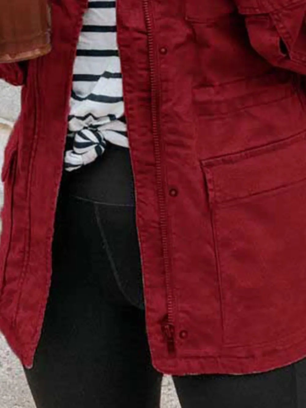 Pocketed Long Sleeve Zip Up Jacket, image 3