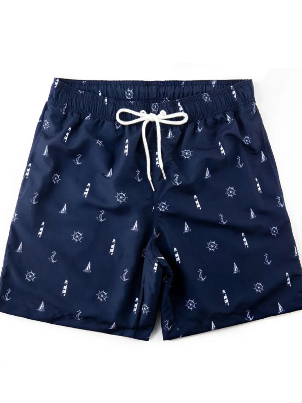 Men's Drawstring Printed Swim Shorts, image 2
