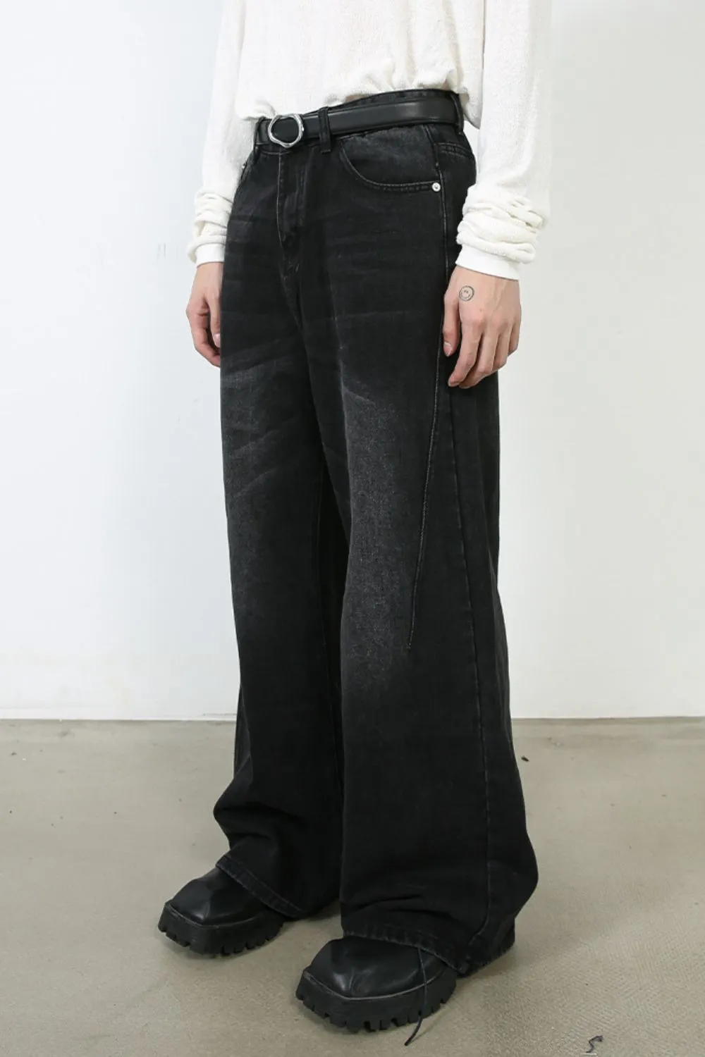 Men's Wide Leg Jeans, image 4