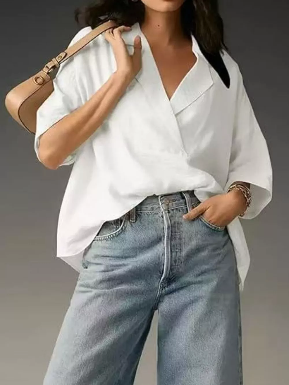 Relaxed Fit Half Sleeve Blouse, image 4