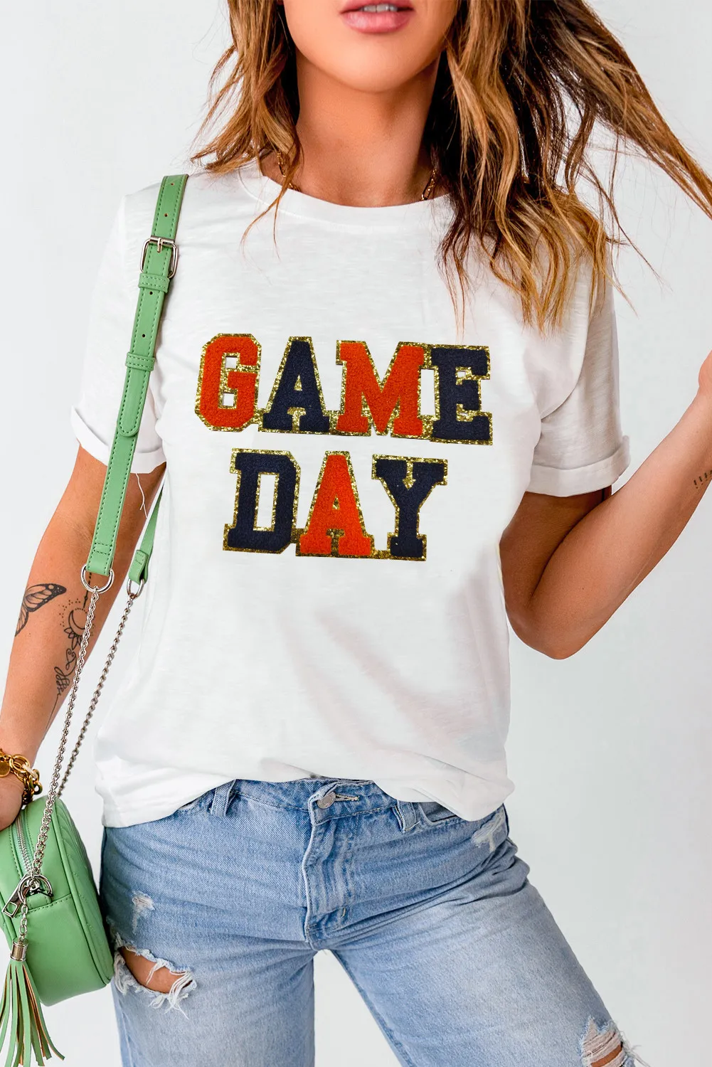 GAME DAY Round Neck Short Sleeve T-Shirt, image 2
