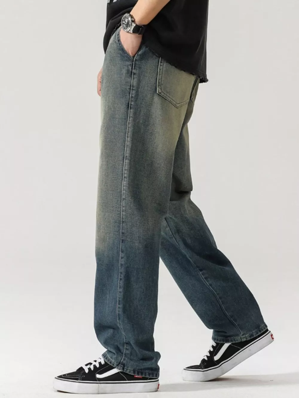 Men's Wide Leg Jeans, image 5