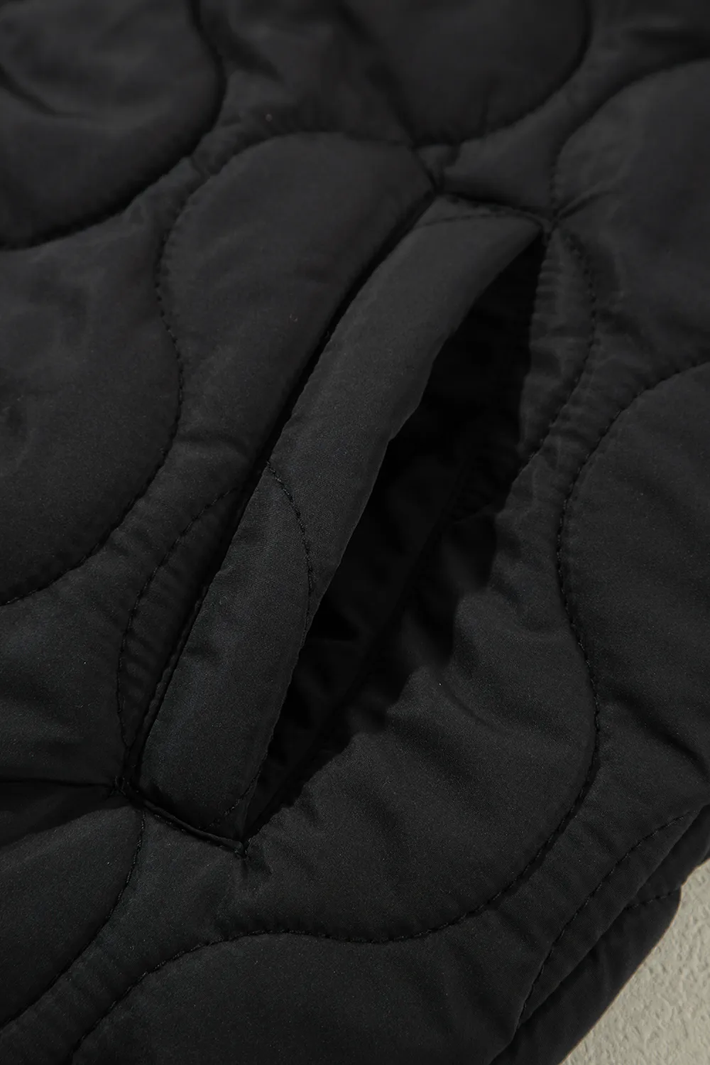 Drawstring Zip Up Hooded Vest Coat, image 2