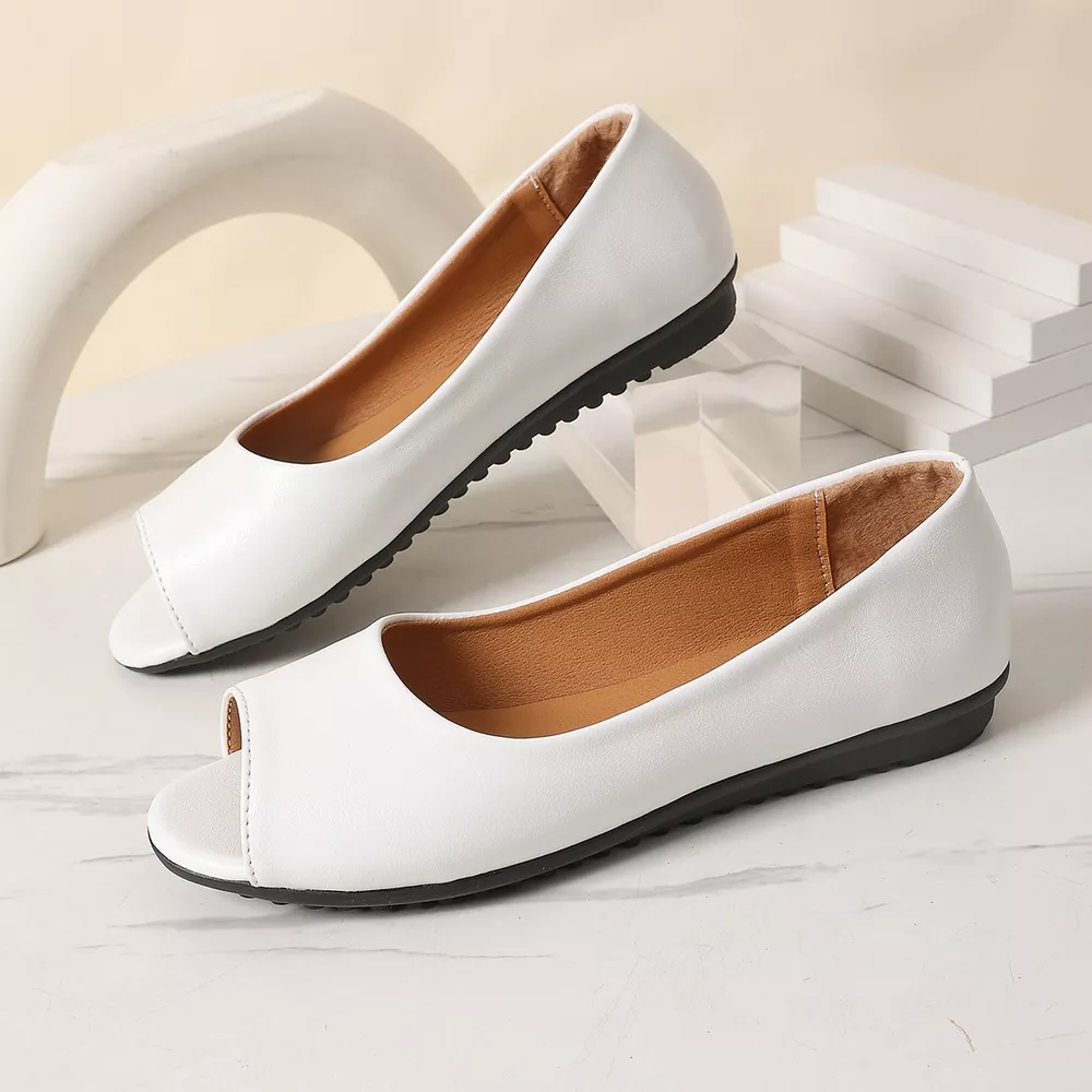 Peep Toe Flats Sandals, image 9