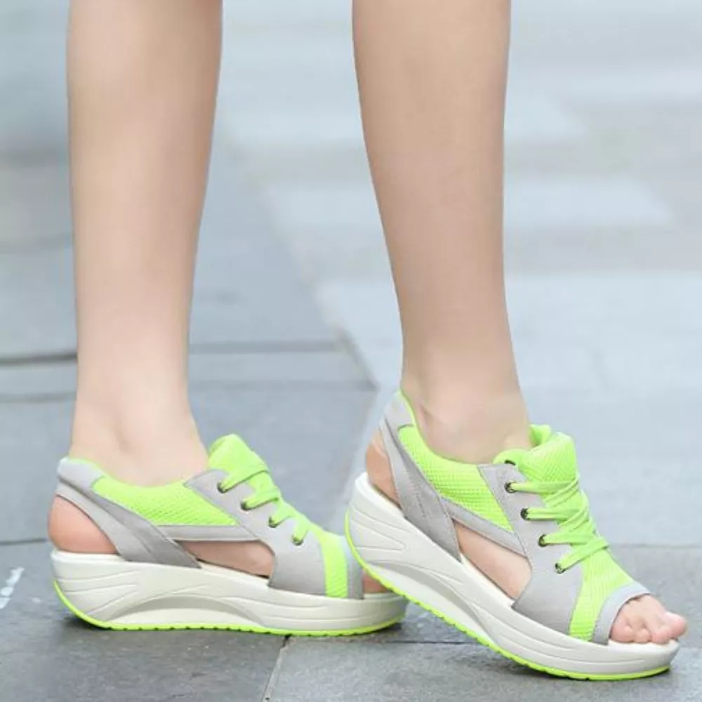 Lace Up Wedge Sandals, image 10