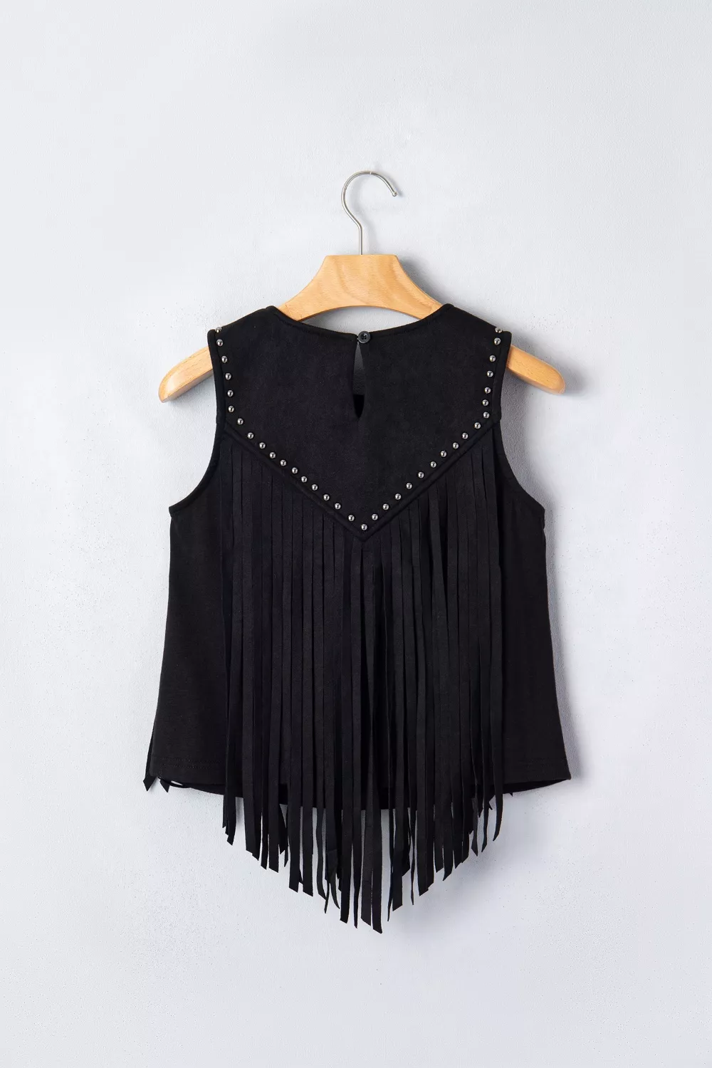 Western Fringe Rivet Paneling Bust Sleeveless Top, image 12