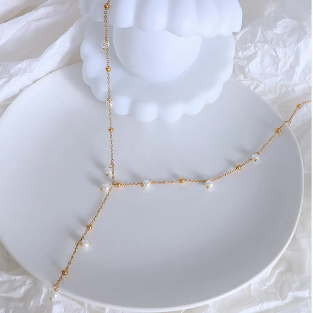 18K Gold-Plated Pearl Drop Necklace, image 4