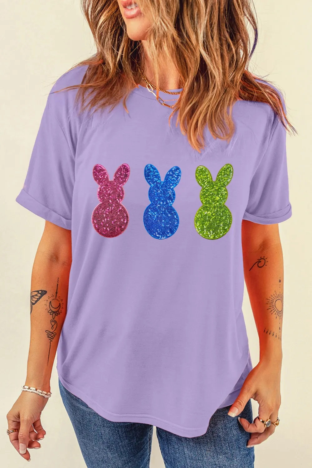 Shiny Bunny Short Sleeve T-Shirt, image 2