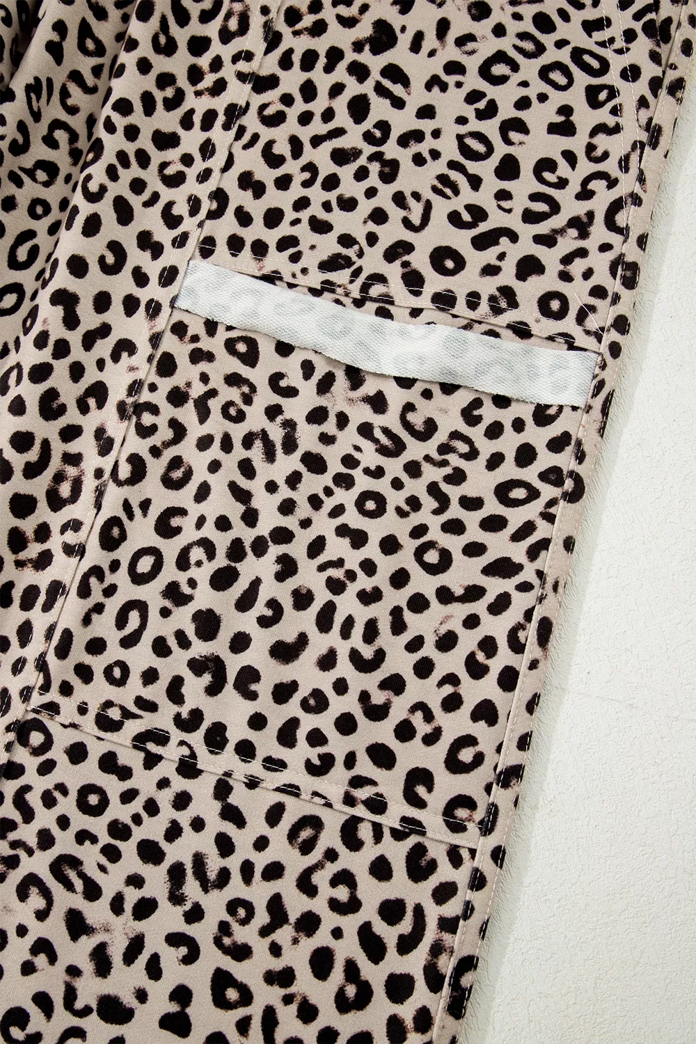 Leopard Print Wide-Leg Pants with Drawstring, image 12