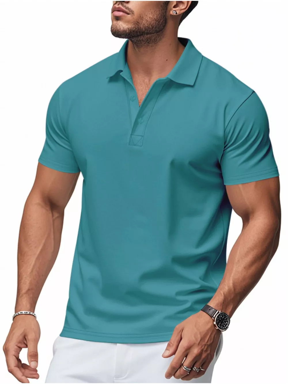 Men's Full Size Classic Fit Short Sleeve Polo Plus Size, image 2