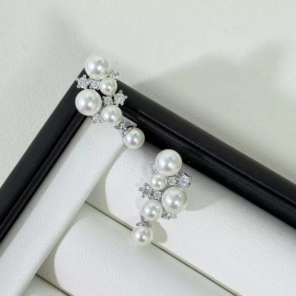 Pearl Cluster Earrings