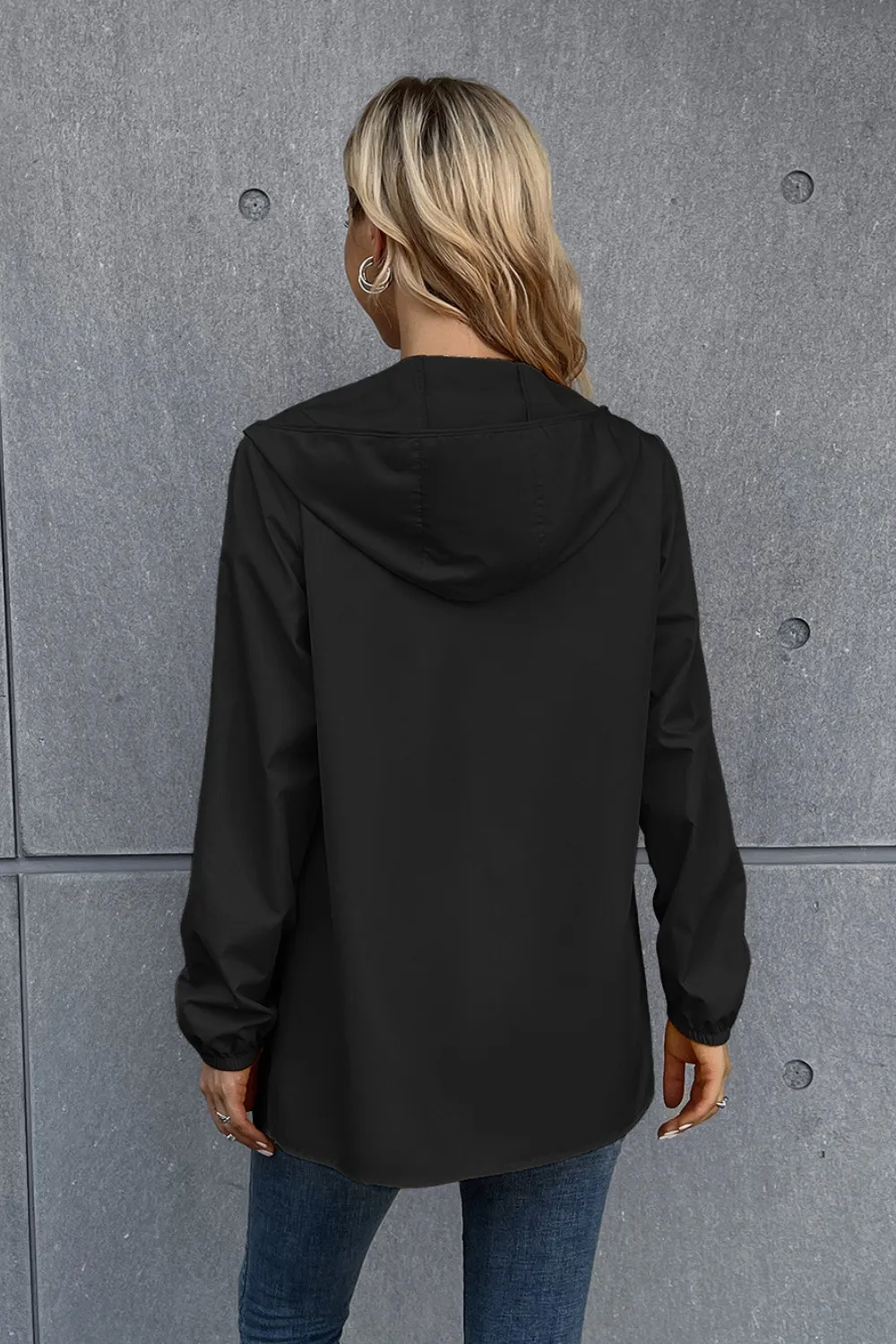 Zip Up Long Sleeve Hooded Watertight Jacket, image 10