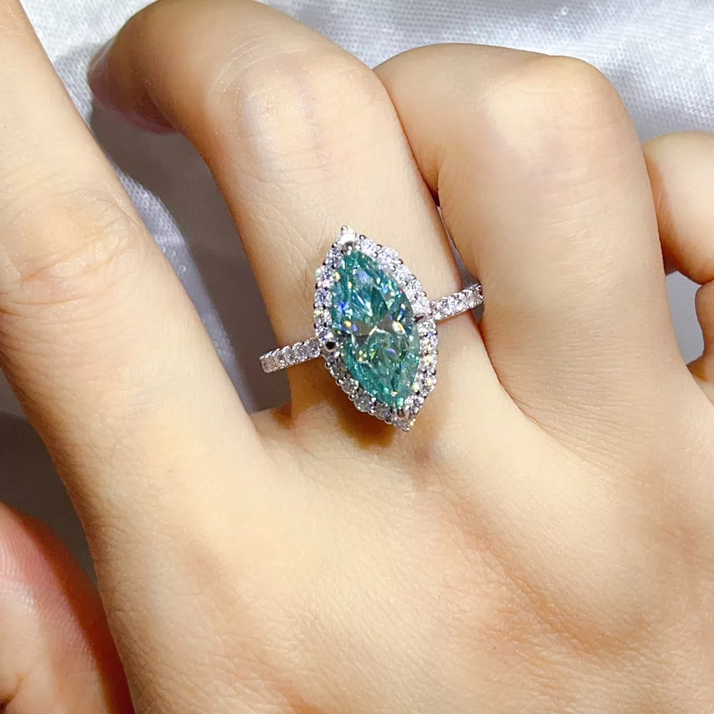 3 Carat 925 Sterling Silver Moissanite Ring, image 2