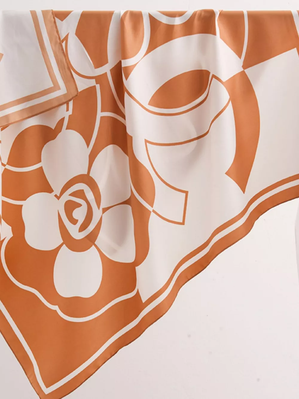 Square Flower Silk Scarf, image 9