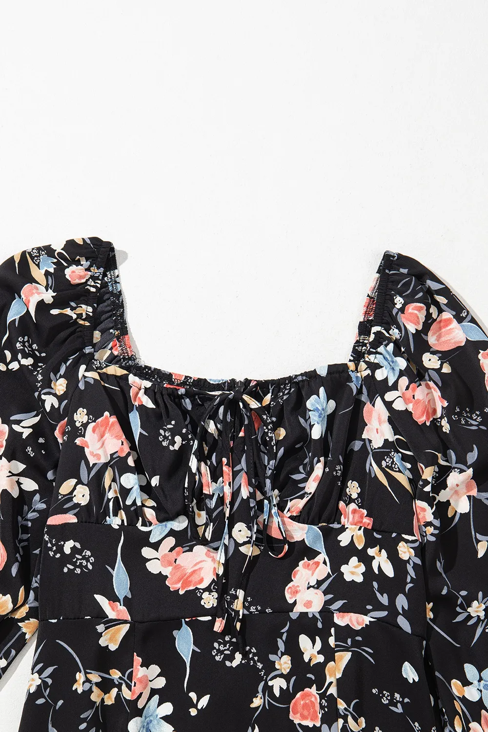 Floral Print Flounce Sleeve Midi Dress, image 5