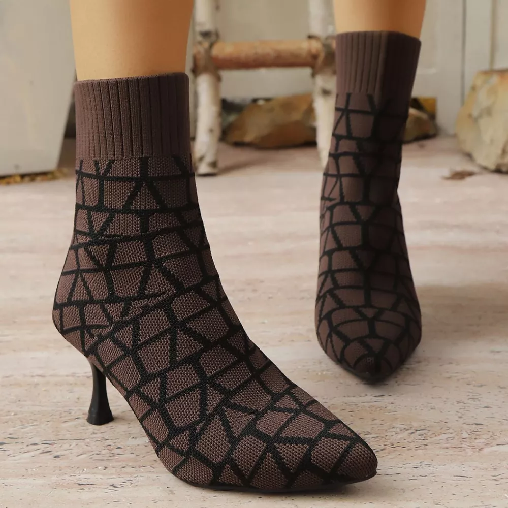 Point Toe Flared Heel Boots, image 5
