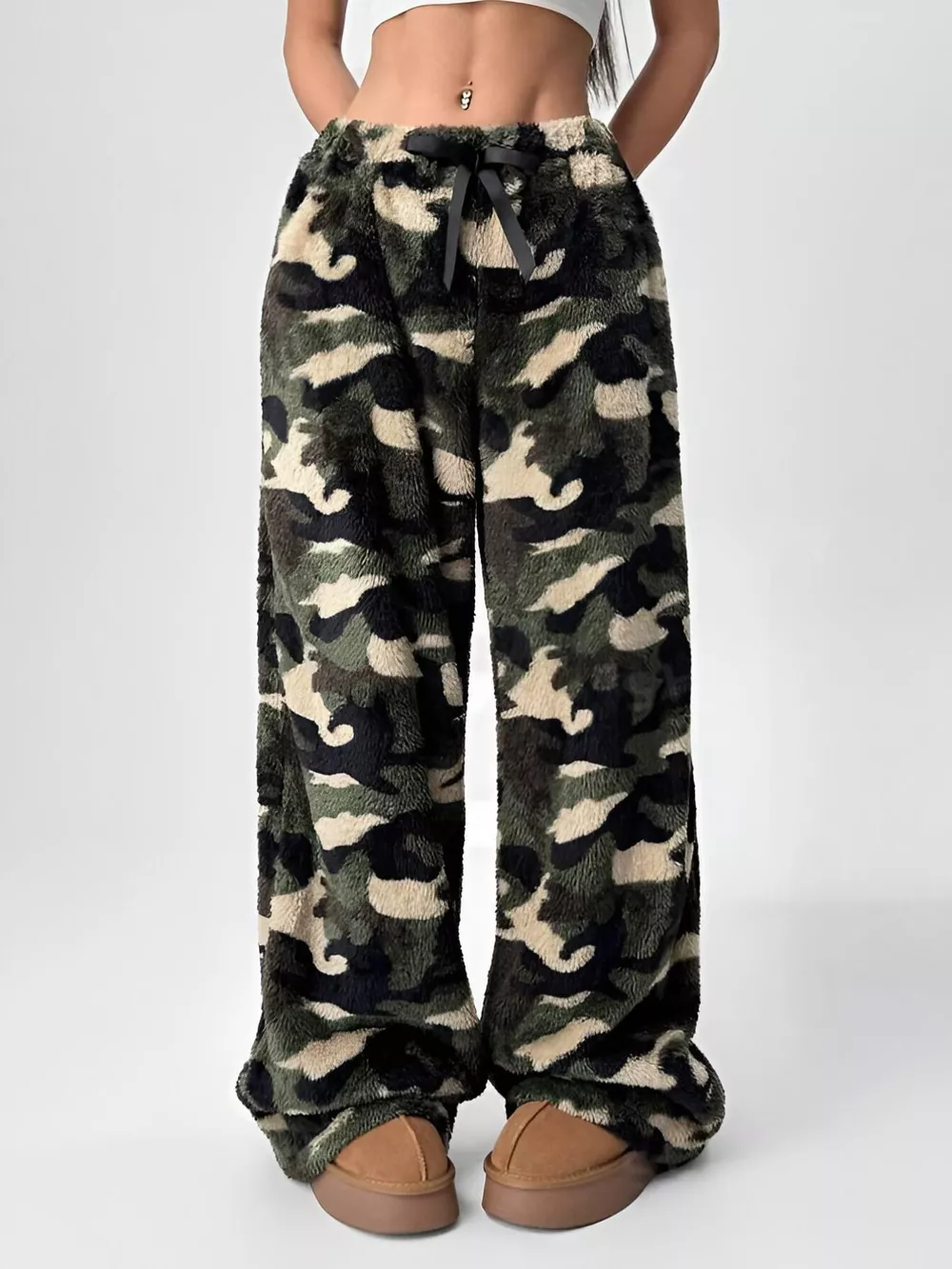 Drawstring Wide Leg Pants, image 10