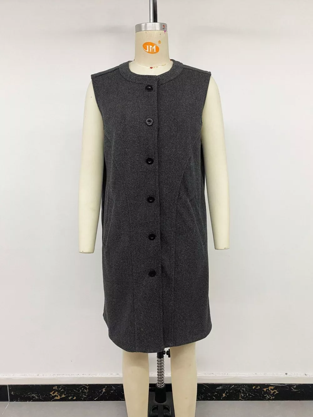 Sleeveless Longine Vest Coat, image 5