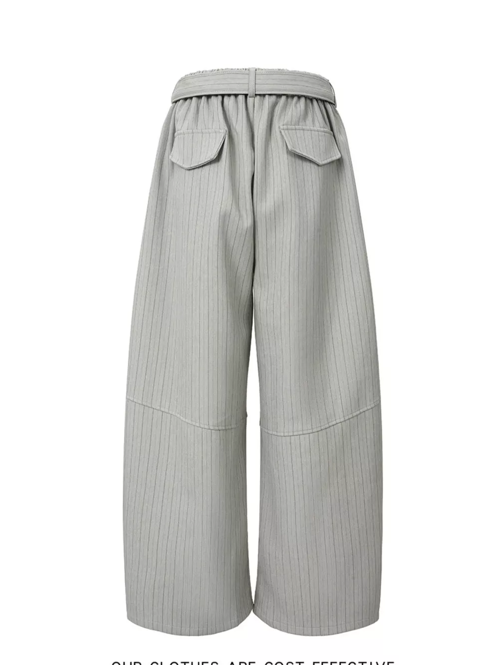Men's Plus Size High-Waisted Striped Wide-Leg Pants, image 4