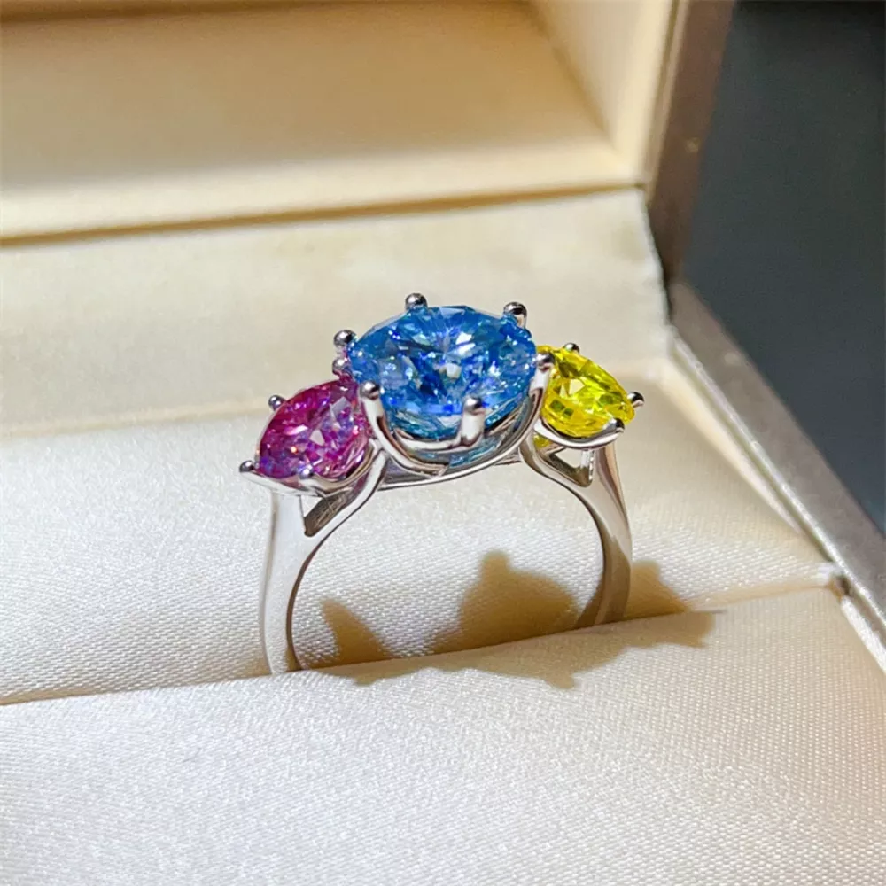 5 Carat Moissanite 925 Sterling Silver Ring, image 3