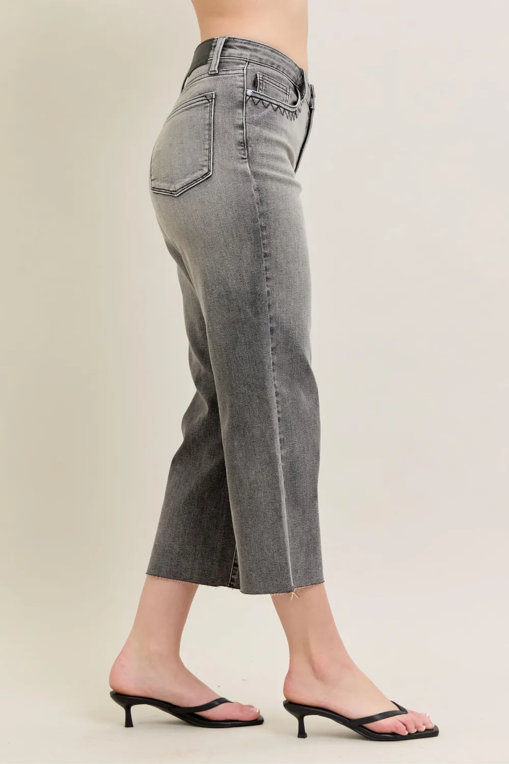 Full Size Wide Leg Capris Jeans Plus Size, image 3