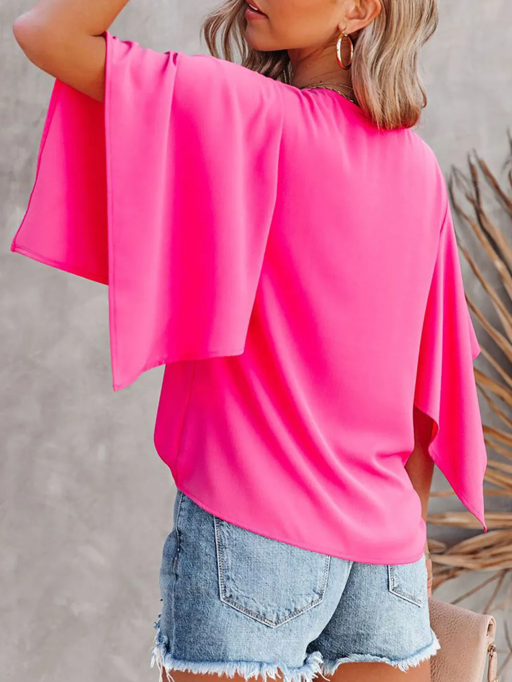 V-Neck Half Sleeve Blouse, image 8