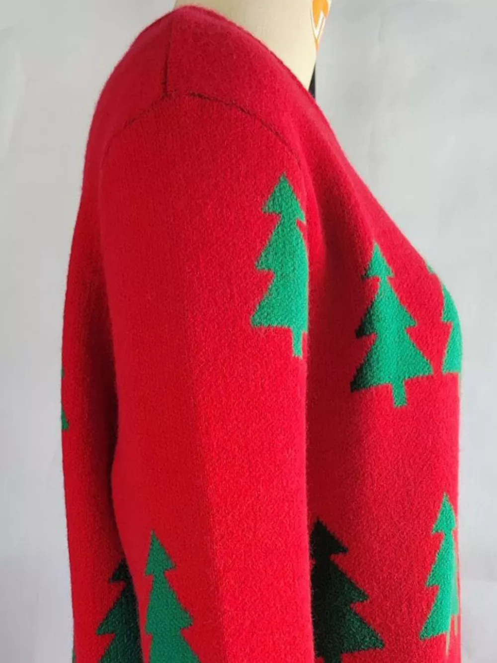 Christmas Tree Pattern Long Sleeve Sweater, image 4