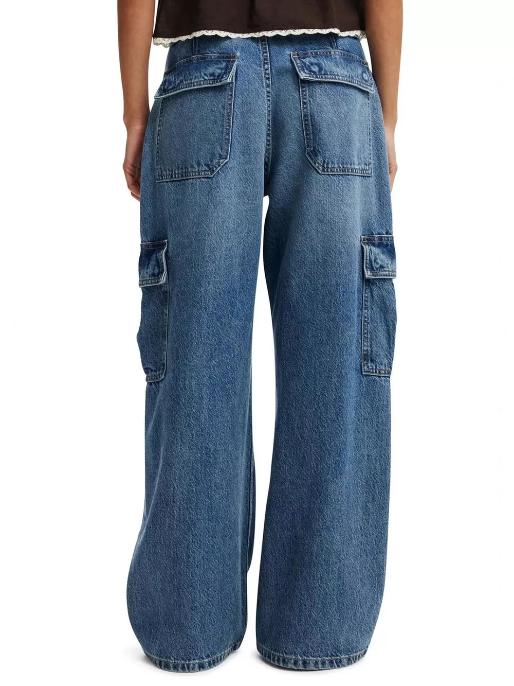 Wide Leg Cargo Jeans, image 5
