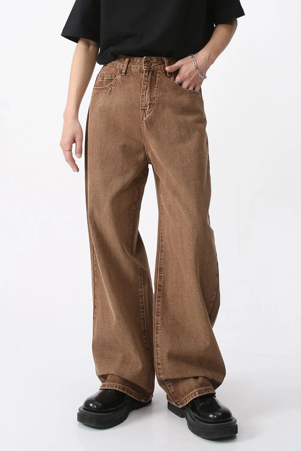 Wide Leg Jeans with Pockets, image 2