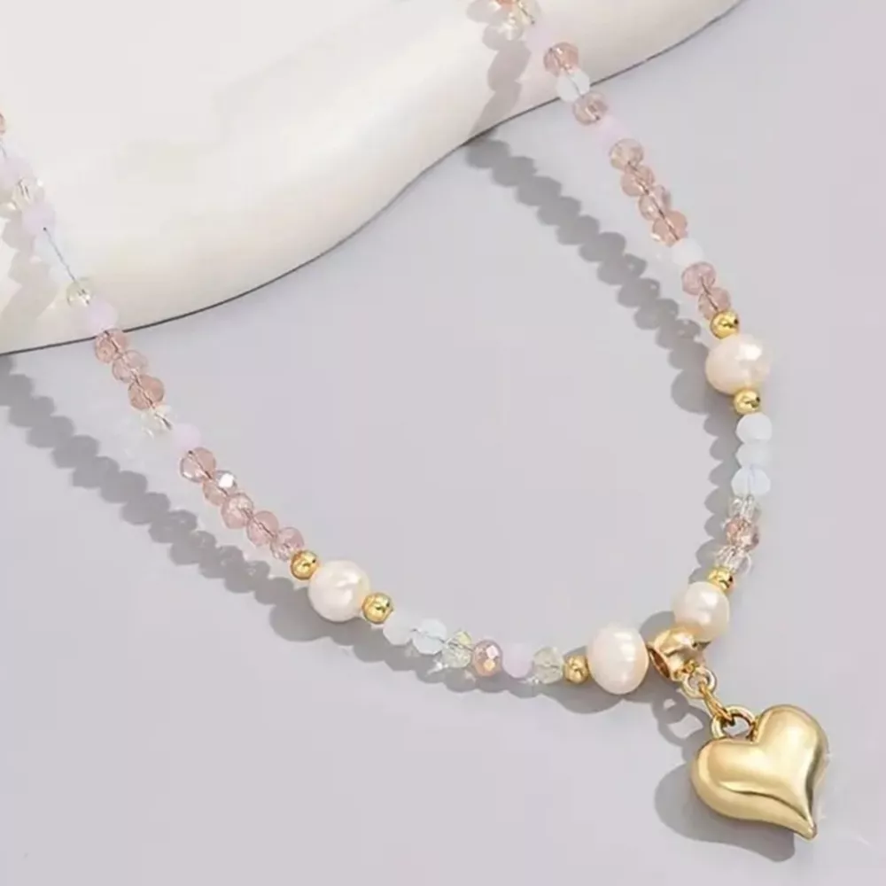 Bead Heart Pendant Necklace, image 2