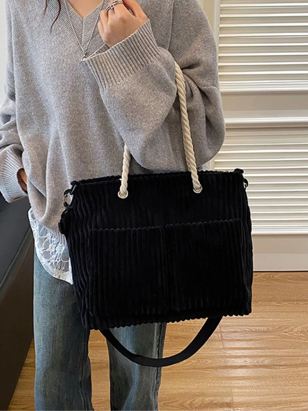 Casual Corduroy Handbag, image 7
