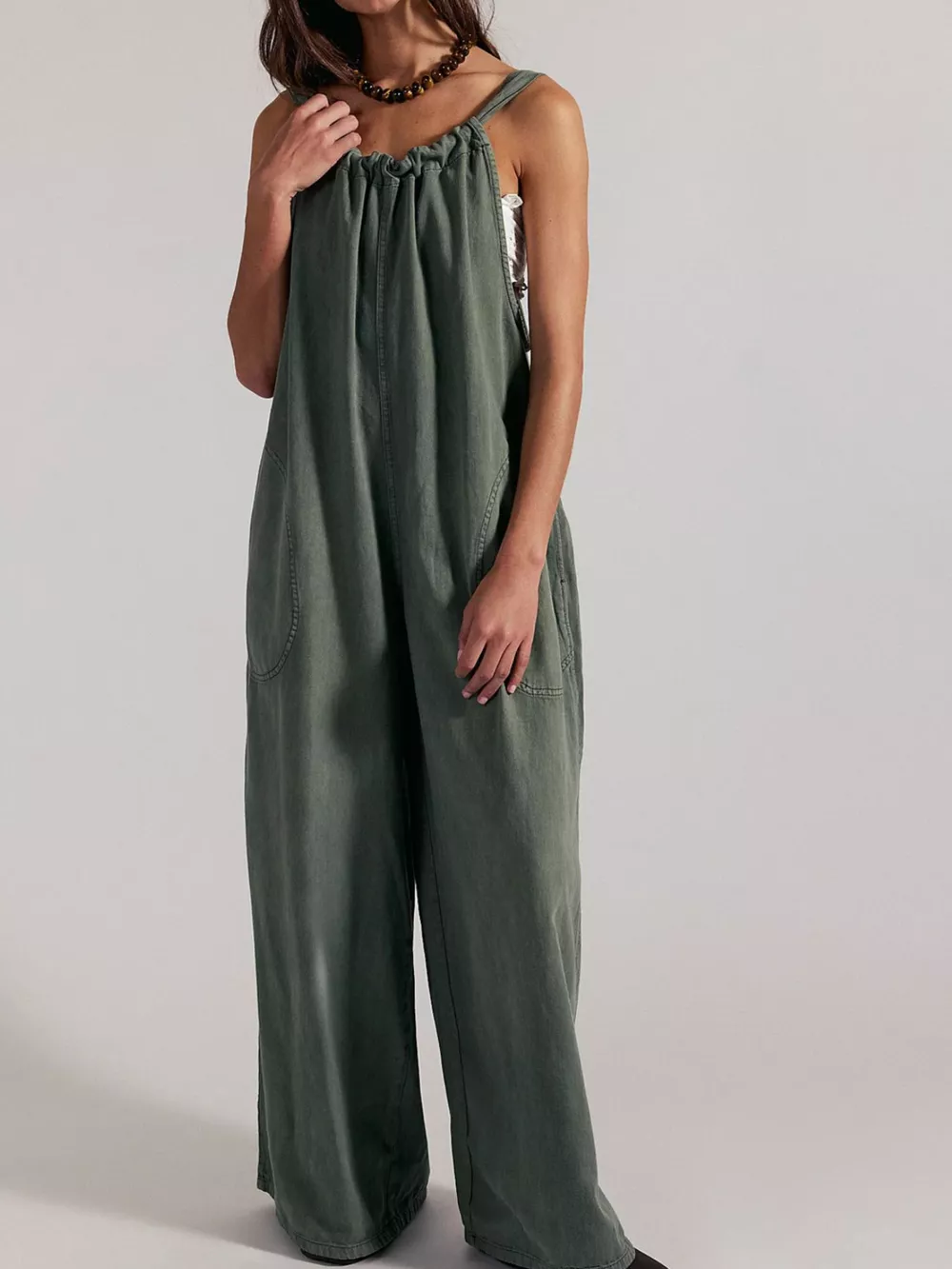 Sleeveless Wide-Leg Jumpsuit, image 16