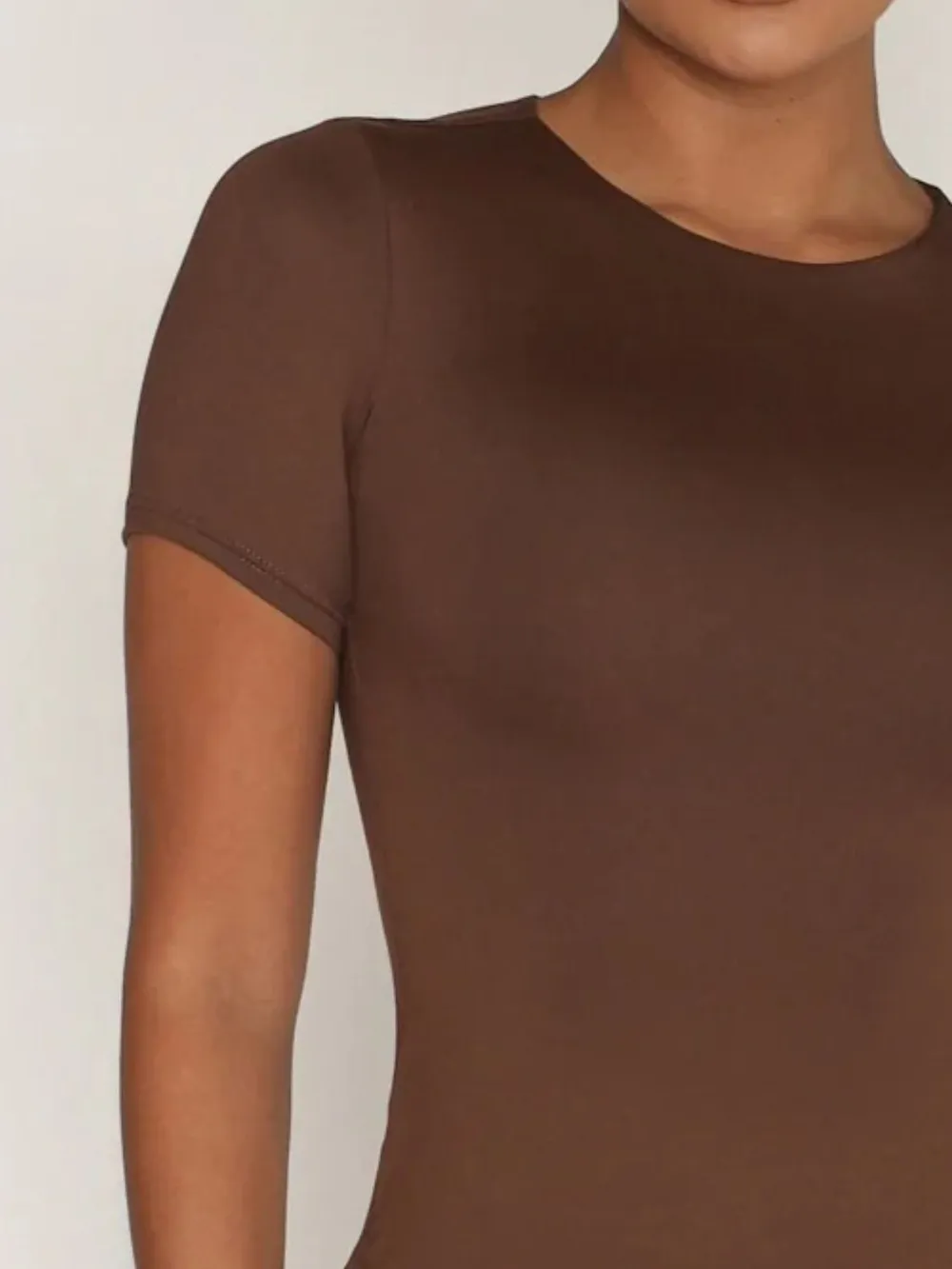 Round Neck Short Sleeve Swim Top, image 7