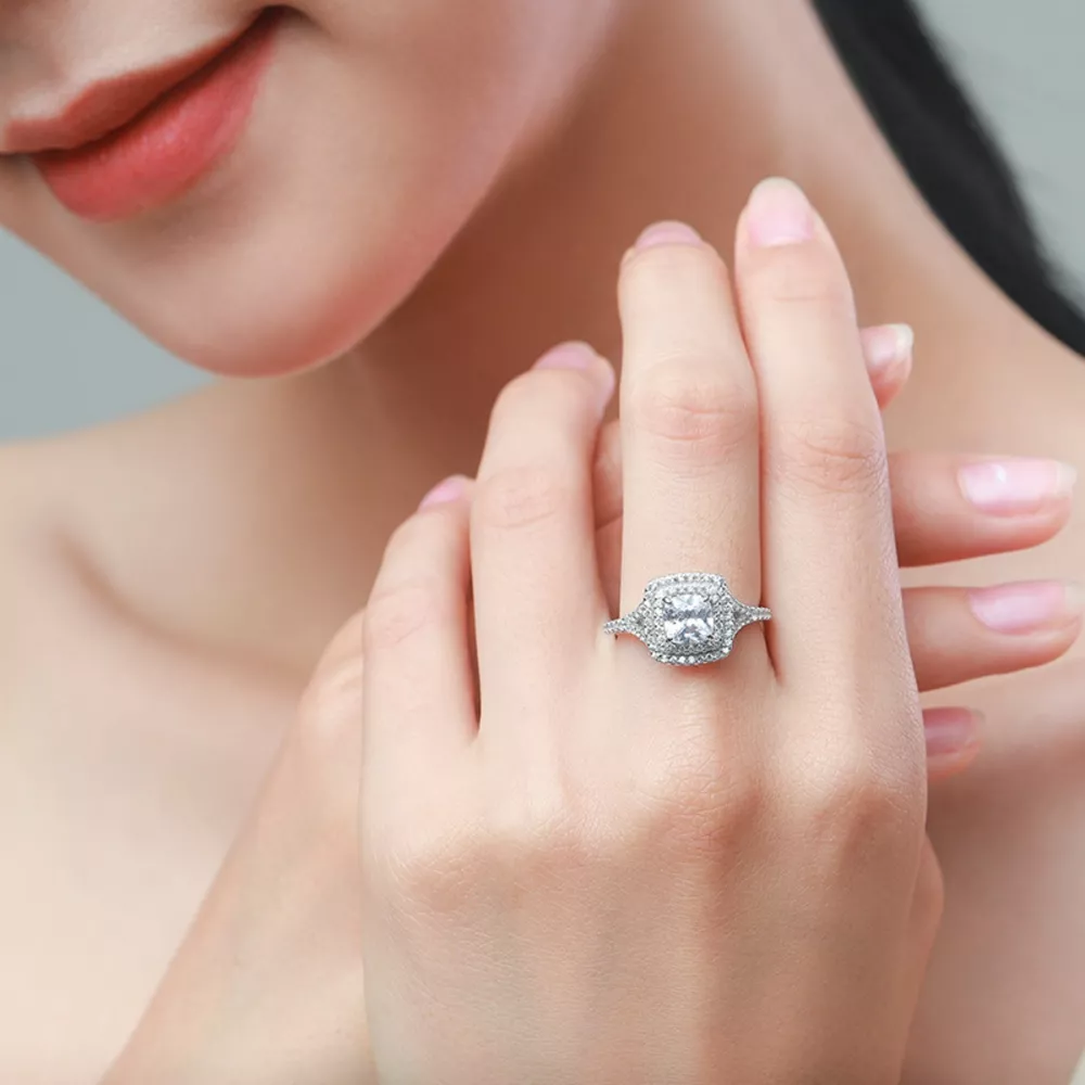 5 Carat Moissanite 925 Sterling Silver Ring, image 2