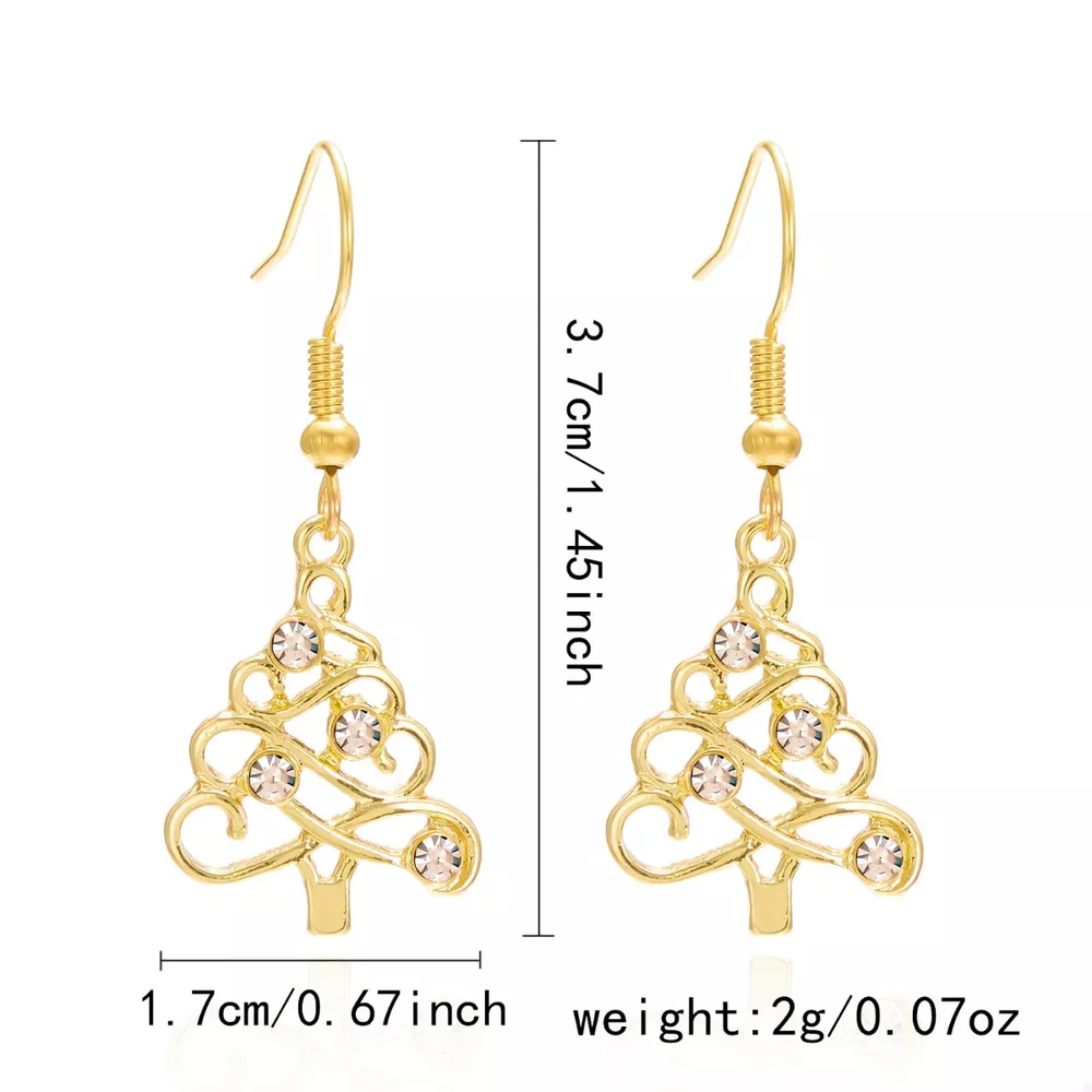 Christmas Tree Shape Dangle Earrings, image 5