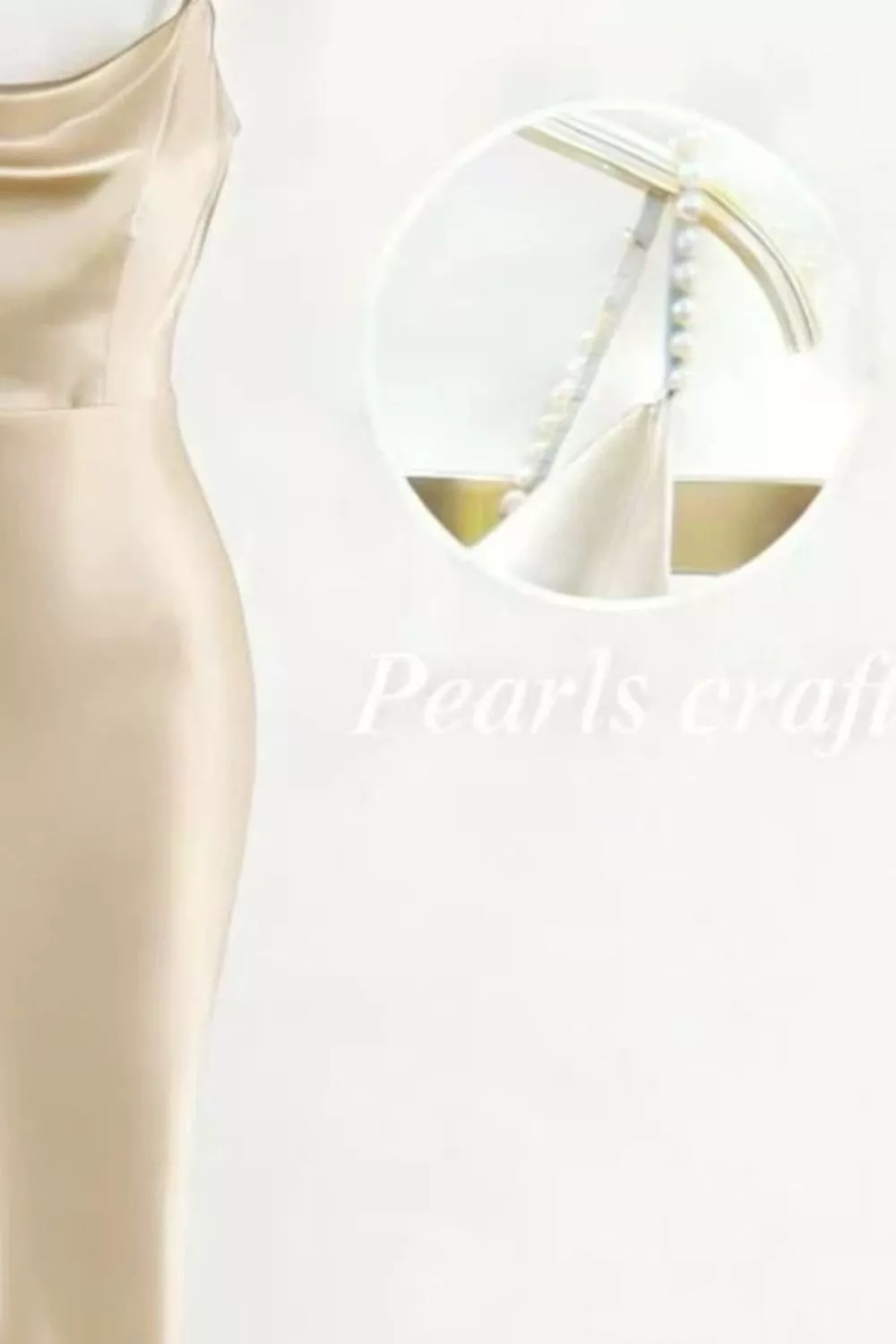 Pearl Strap Cowl Neck Satin Maxi Dress, image 9
