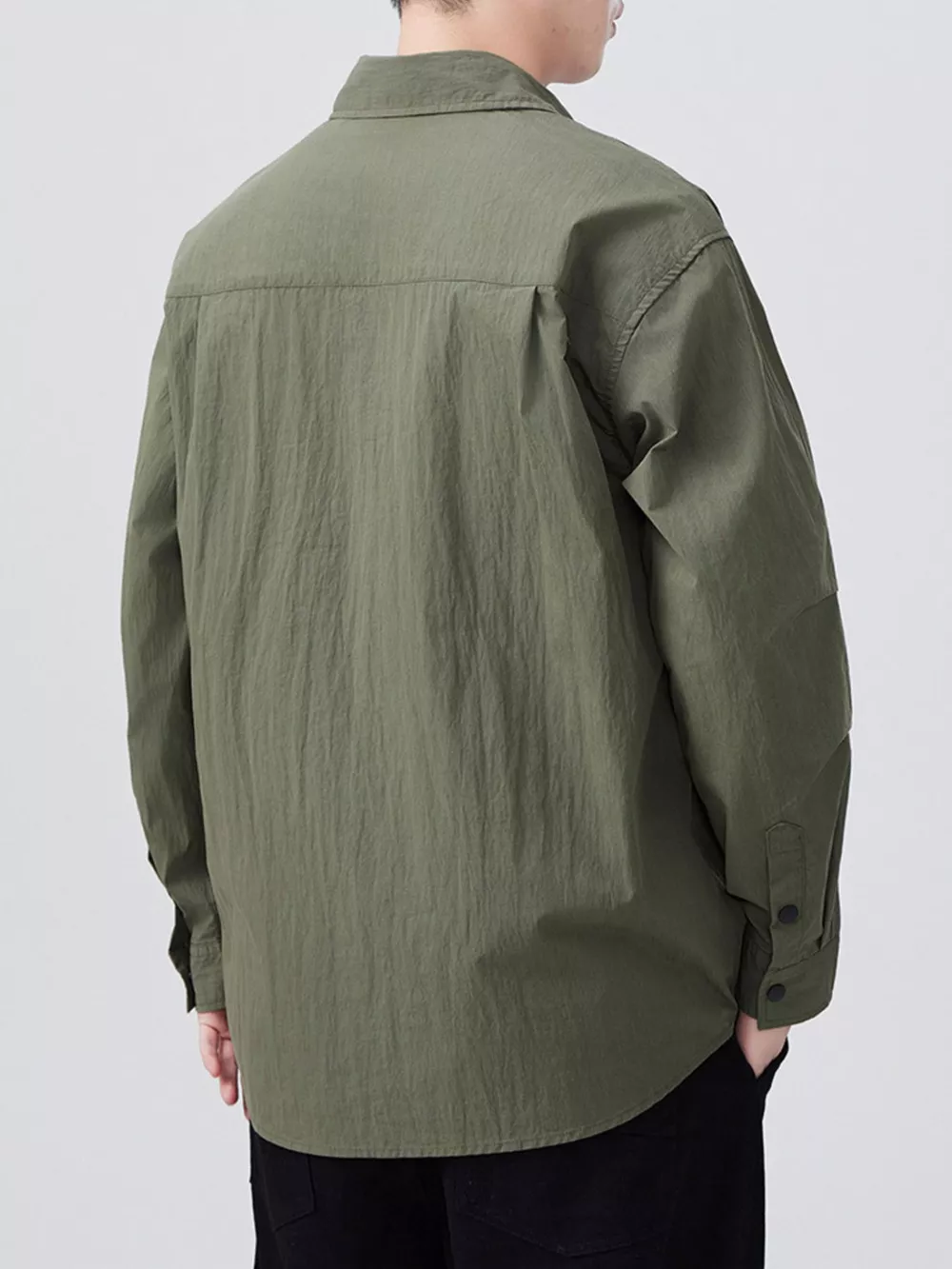 Men's Plus Size Button Up Long Sleeve Shirt, image 5