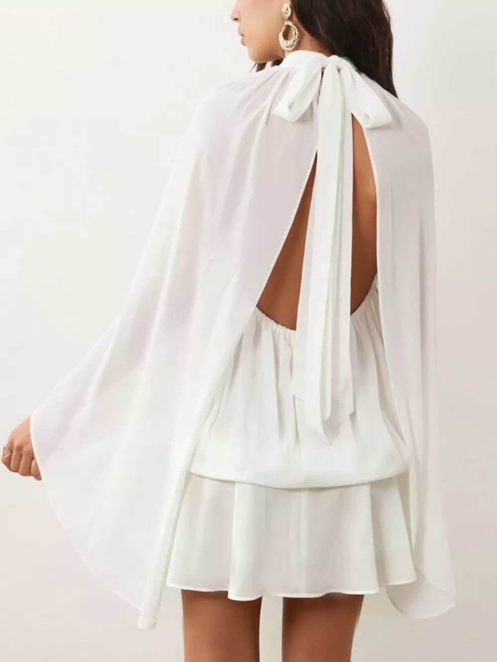 Tie Back Flare Sleeve Mini Dress, image 14