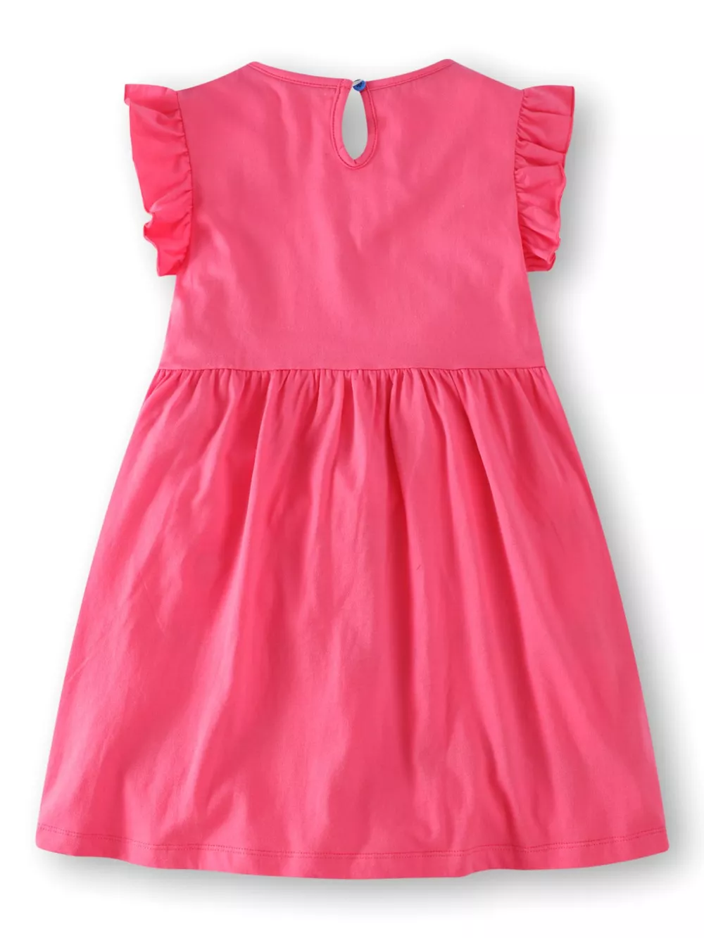 Children's Bird Applique Pocket Ruffle Sleeve Dress, image 3