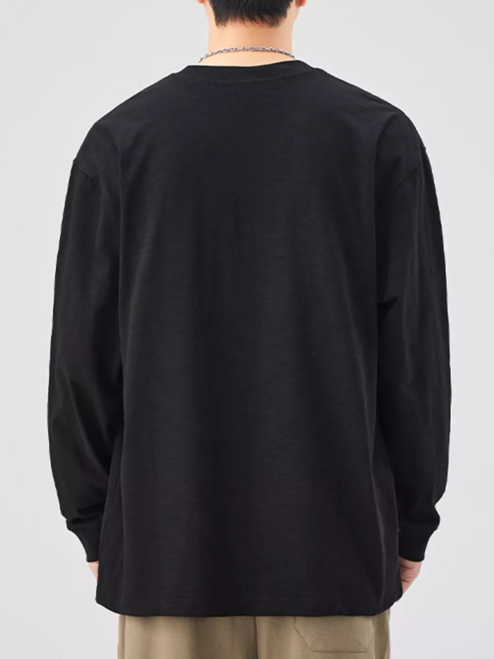 Men's Plus Size Casual Long Sleeve T-Shirt, image 3