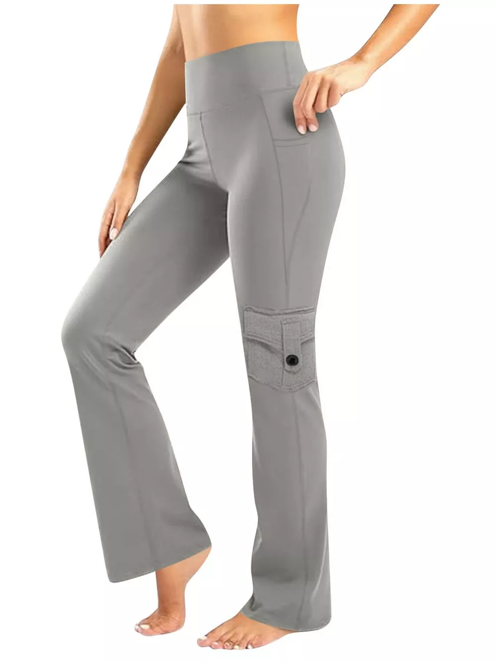 High-Waisted Yoga Pants with Pockets, image 4