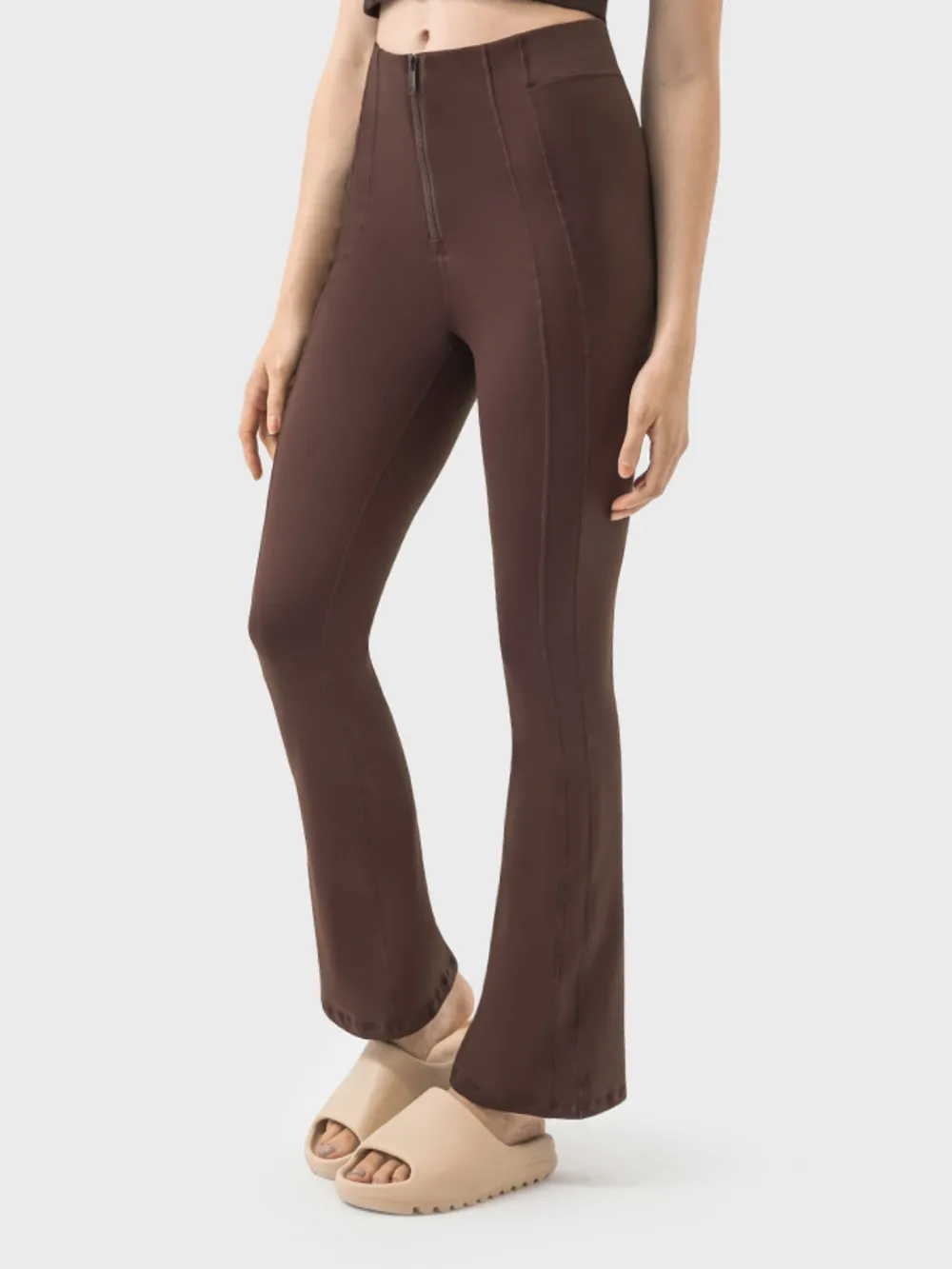 Zipper Detail High Waist Active Pants, image 2