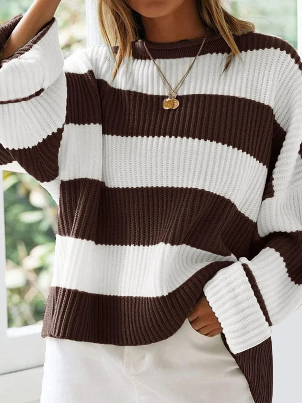 Round Neck Long Sleeve Sweater, image 22