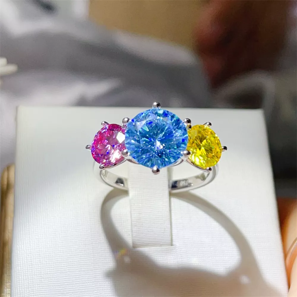 5 Carat Moissanite 925 Sterling Silver Ring, image 4