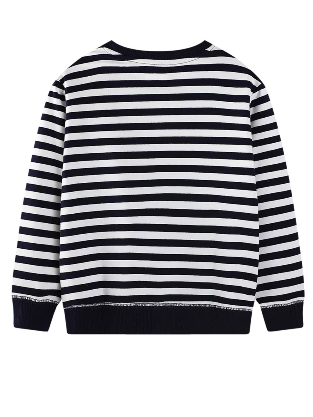 Children's Striped Airplane Applique Crewneck Sweatshirt, image 2