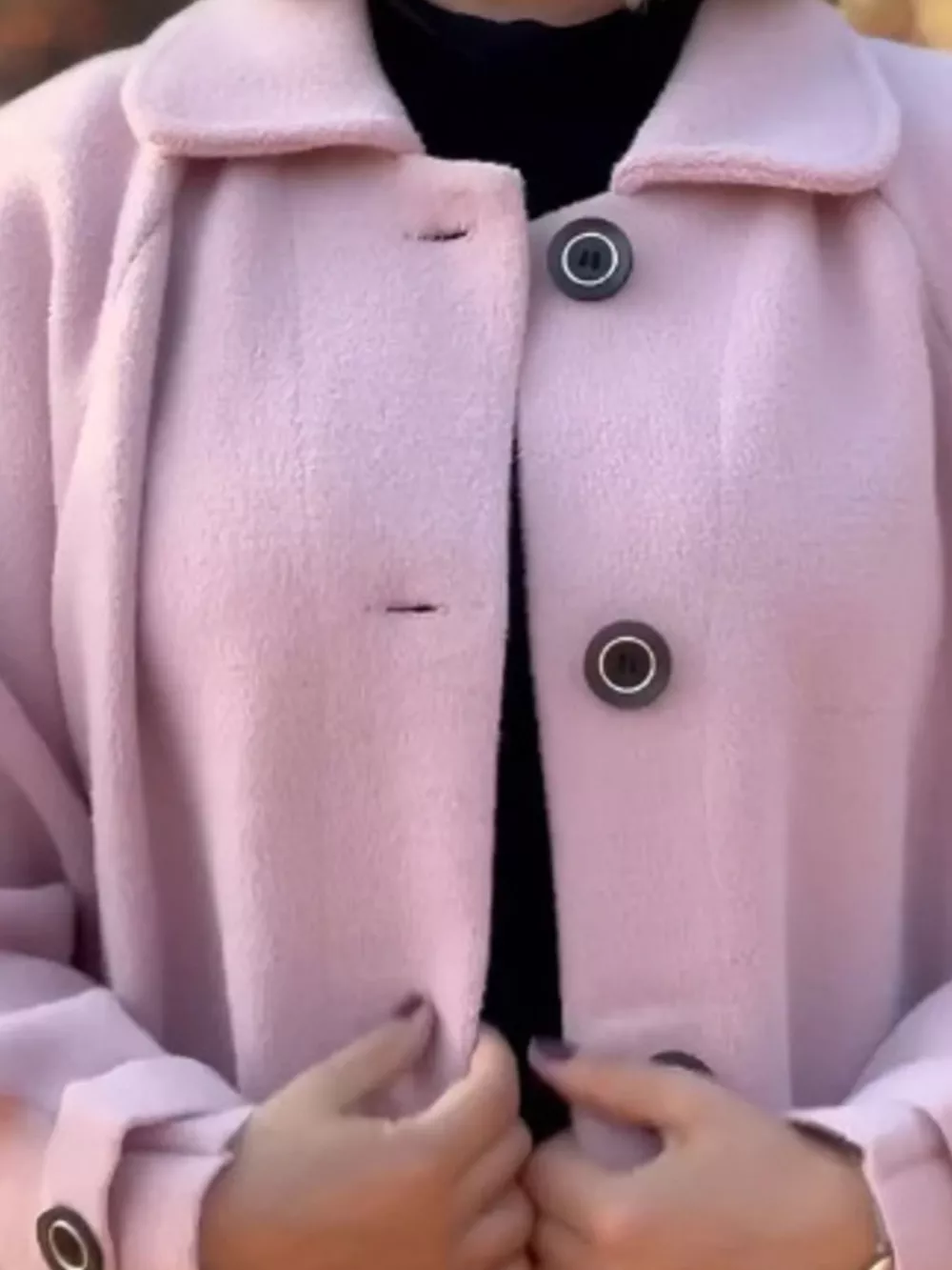 Full Size Button-Front Raglan Sleeve Coat Plus Size, image 11