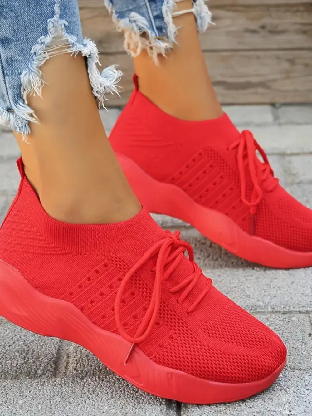 Mesh Round Toe Flat Athletic, image 5