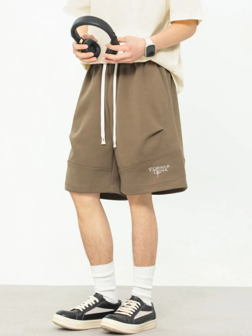 Men's Plus Size Drawstring Shorts with Pockets, image 3